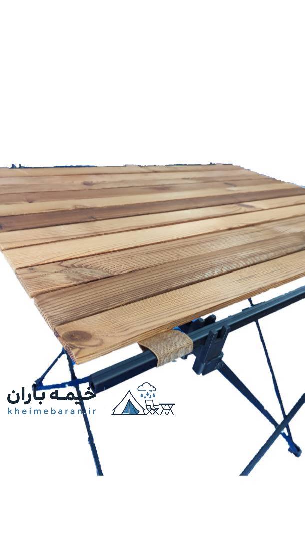 میز سفری تاشو مدل چوبی سایز صفحه 72*47 سانتی متر